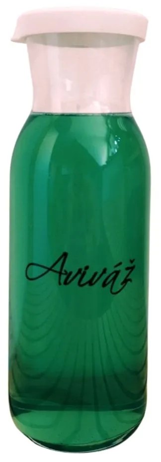 usporadejto.cz Sklenená fľaša na mlieko / olej / aviváž s bielym silikónovým viečkom, 1,21 l