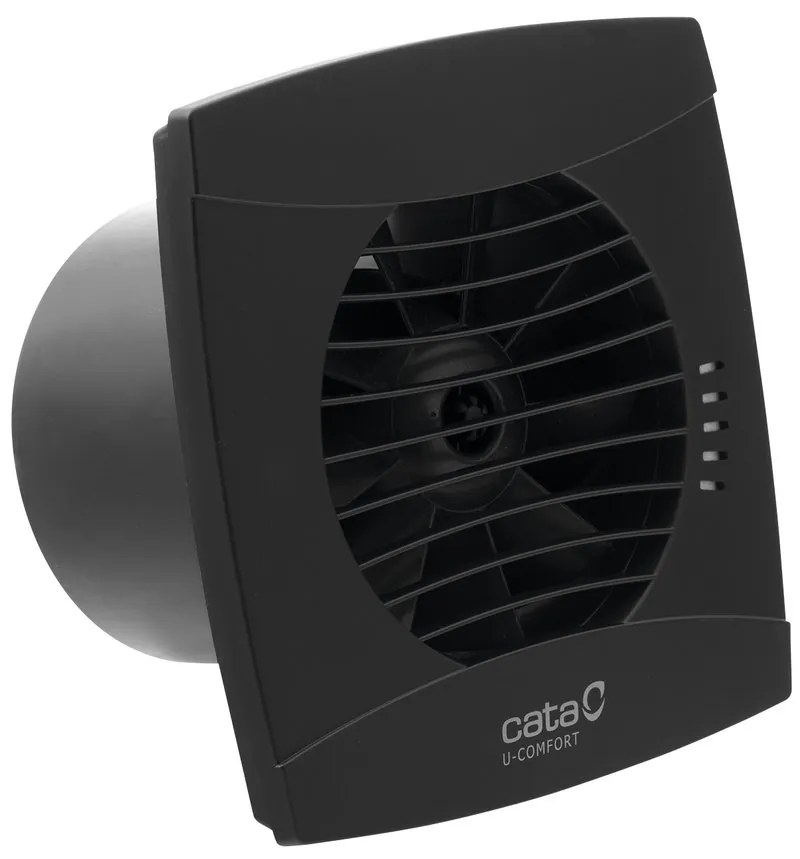 Cata Cata, UC-12 TH kúpeľňový ventilátor axiálny s automatom, 12W, potrubie 120mm, čierna, 01302200
