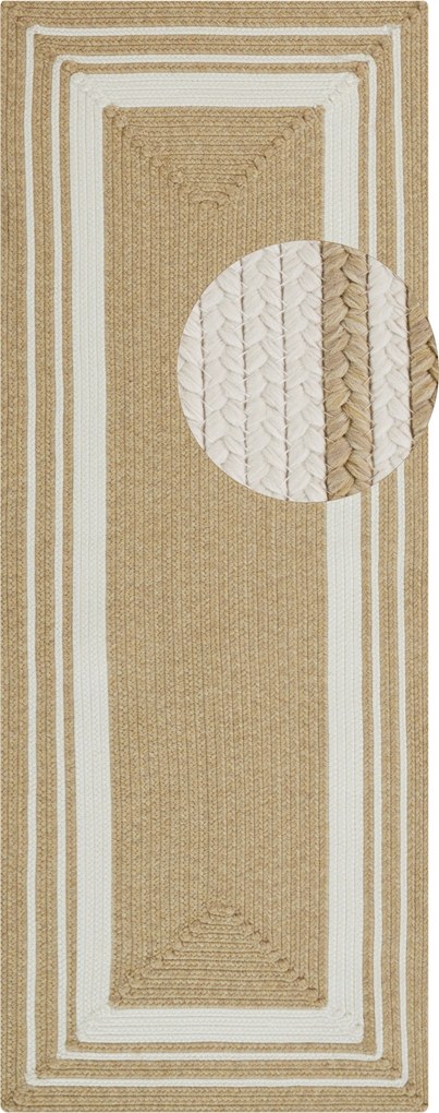Hanse Home, Kusový koberec Braided 105556 Creme Beige – na von aj na doma, 160x230, béžová, chodba / predsieň