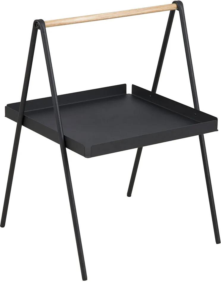 Odkladací stolík Lopes obdĺžnik, 50 cm, čierna