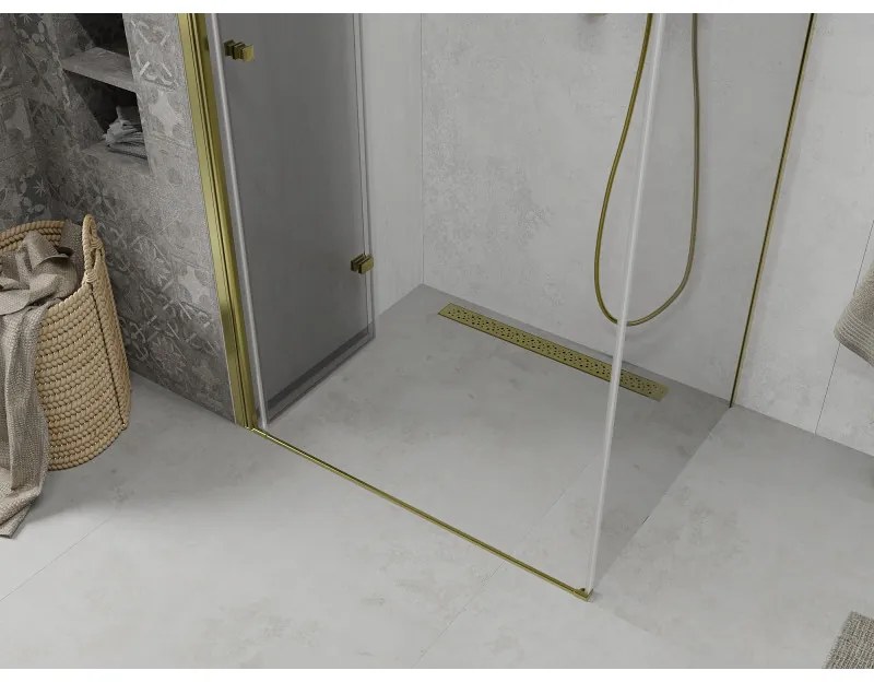 Mexen Lima sprchovací kút 90x80 cm, priehľadná, zlatá, 856-090-080-50-00