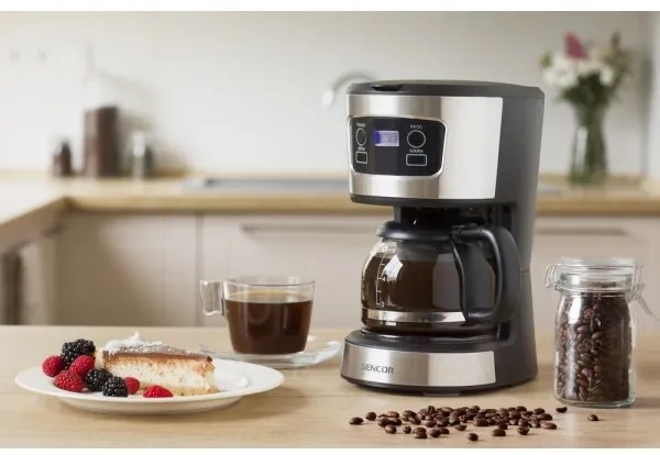 Sencor - Prekvapkávajúci kávovar s LCD displejom 700W/230V
