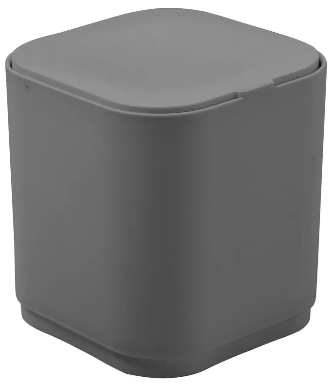 Gedy Sapho, SEVENTY stolný odpadkový kôš výklopný, plast ABS, šedá