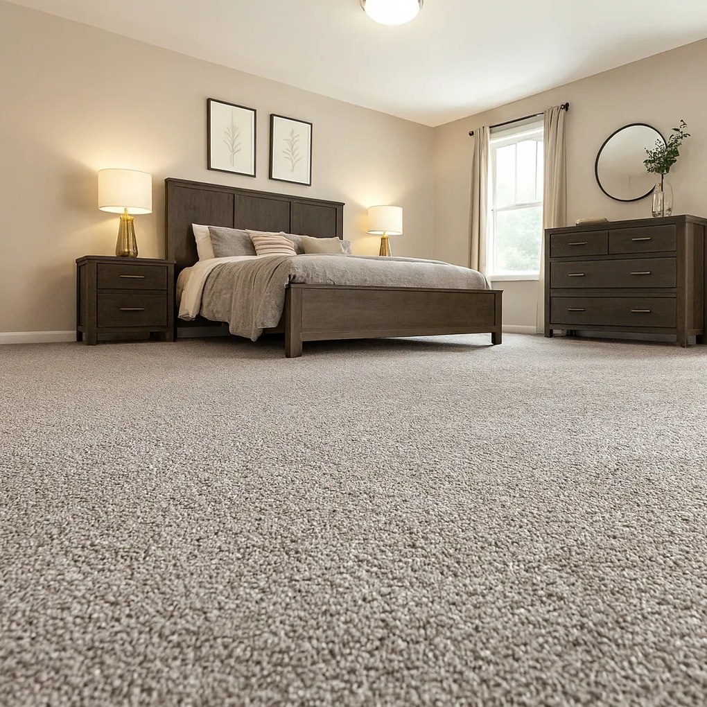 Tapibel, Koberec metráž Supersoft 840 sv. šedý, šíře 4m, šedá, ab (mriežka), chodba / predsieň