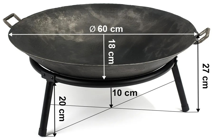 Ohnisko okrúhle, priemer 60 cm