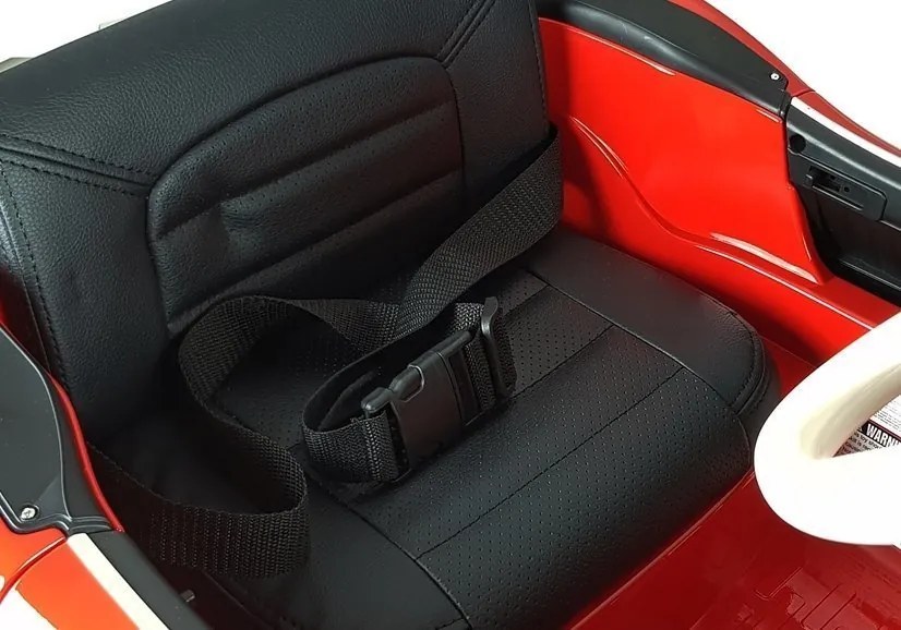 LEAN CARS Elektrické autíčko BMW Retro, LED, MP3, diaľkové ovládanie, červené lakované