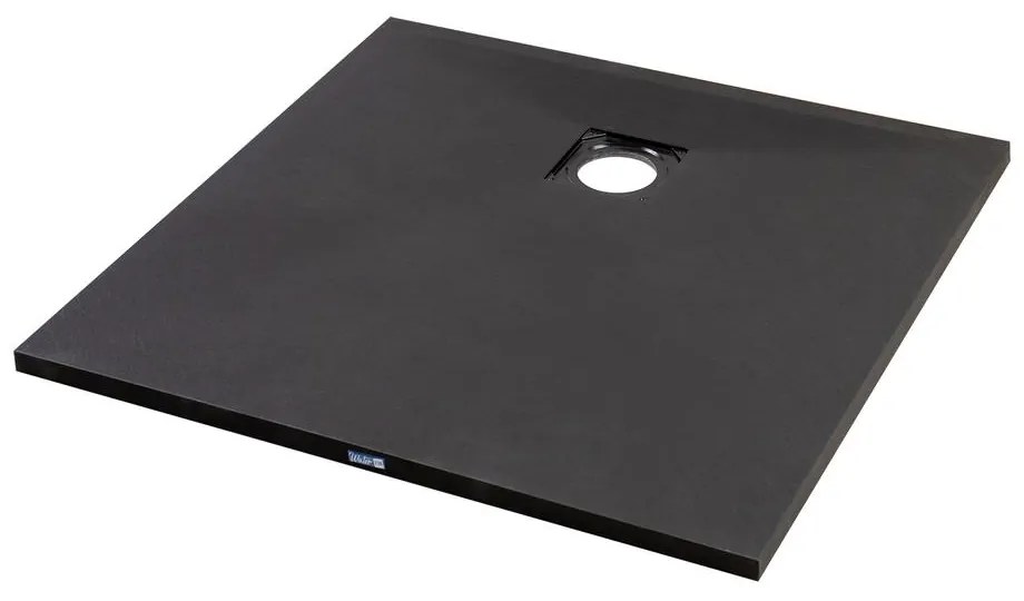 Cagliari Black 80x80x2,6 cm Štvorcová, SMC sprchová vanička, so sifonom