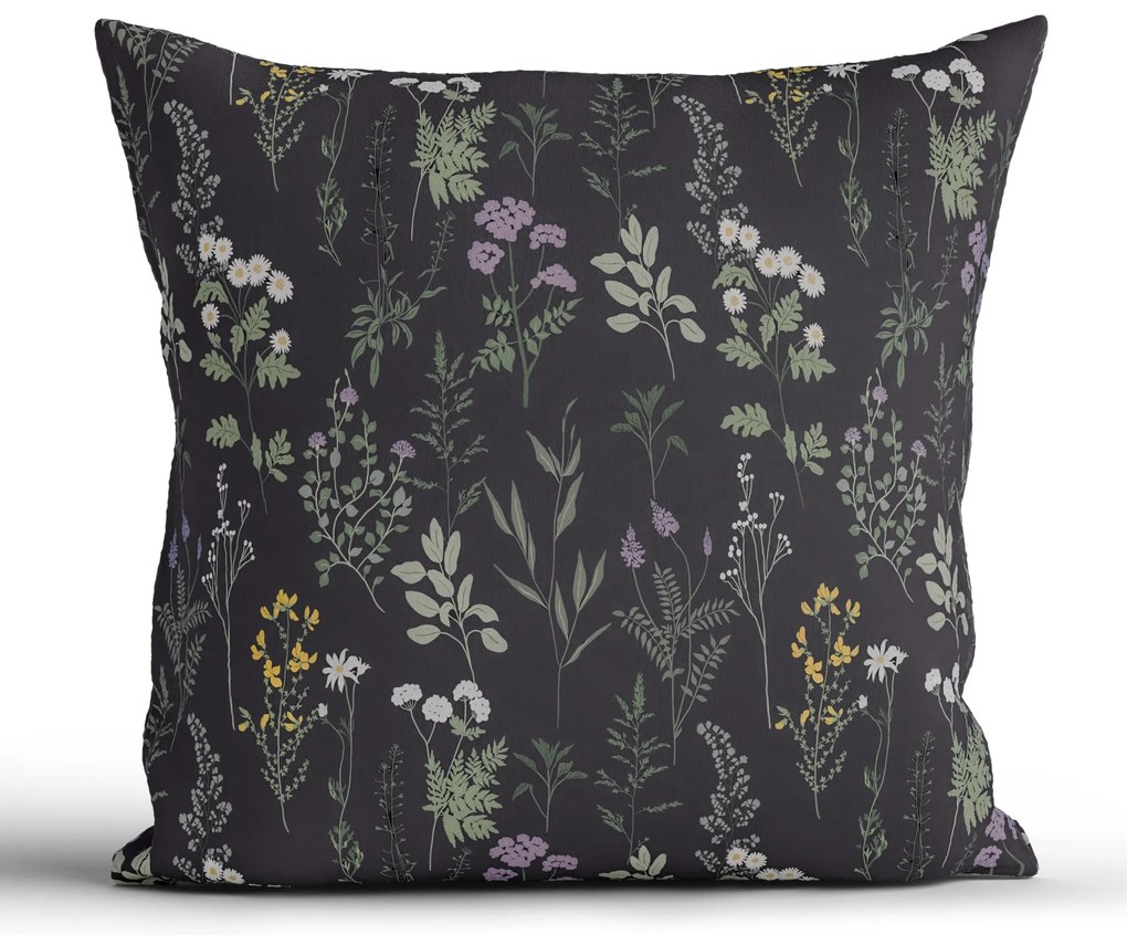 Bavlnená obliečka na vankúš Renforcé 40 × 40 cm - Bianca antracitová