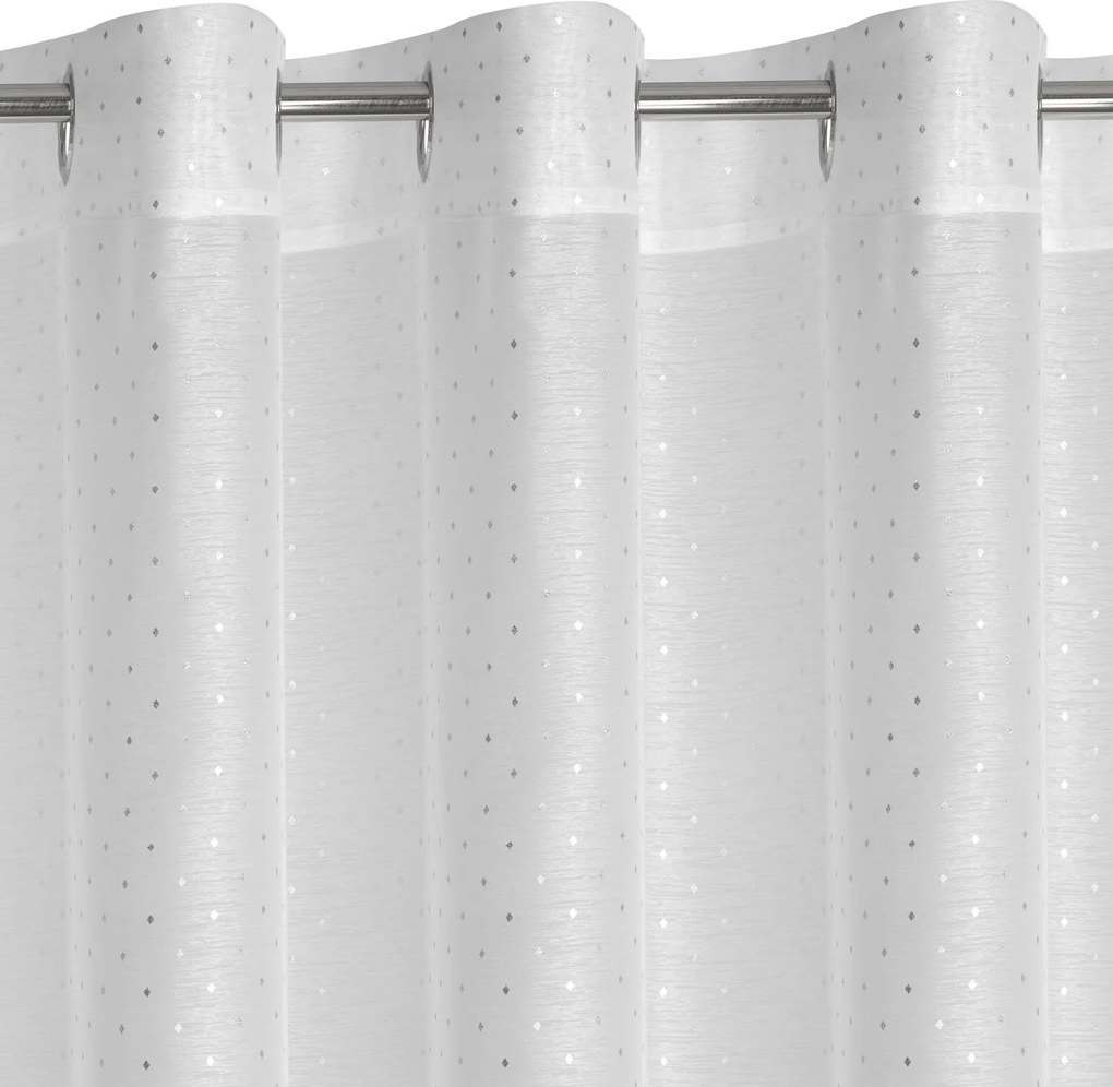 ZÁCLONA NA KRÚŽKOCH SIBEL 300 CM X 250 CM BIELA
