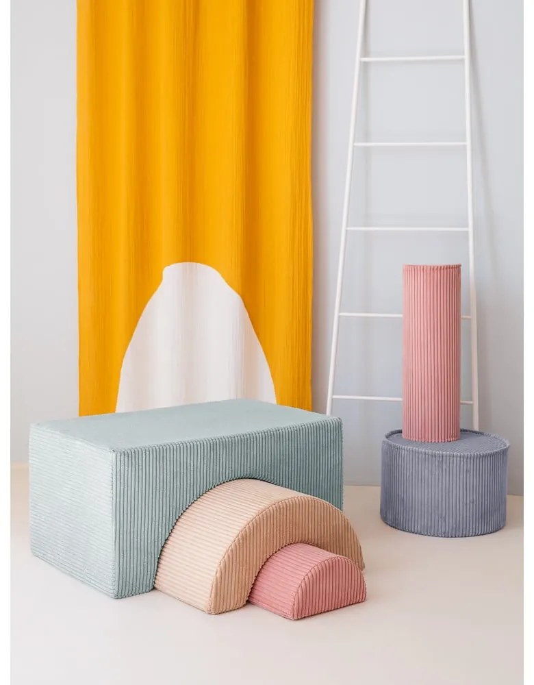 Menčestrové penové ihrisko v mentolovej farbe 75x49x37 cm Rainbow Montessori – Wigiwama