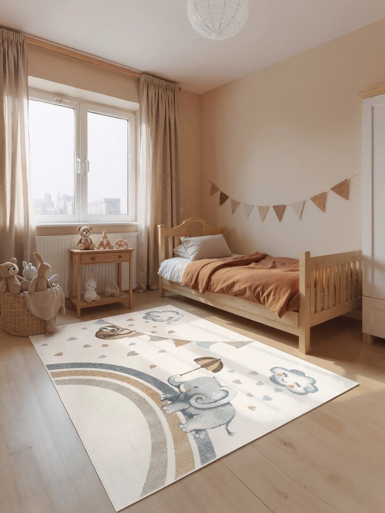 Villeroy & Boch, Detský kusový koberec Villeroy & Boch Boho Kids 106306 Cream Multicolor, 160x230, biela, viacfarebná, detská izba