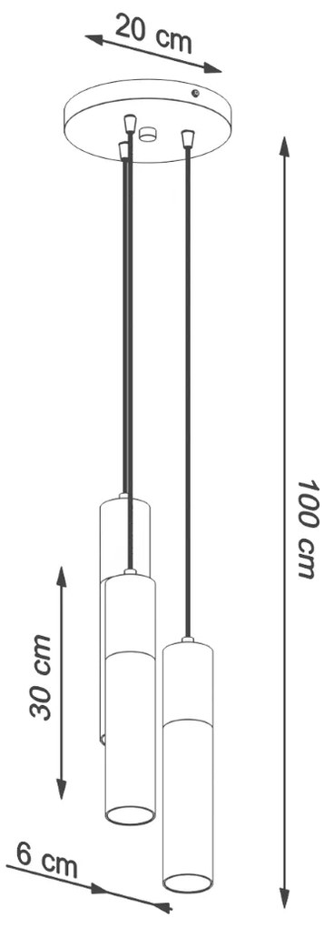 Závesné svietidlo Pablo, 3x drevené/biele kovové tienidlo, o