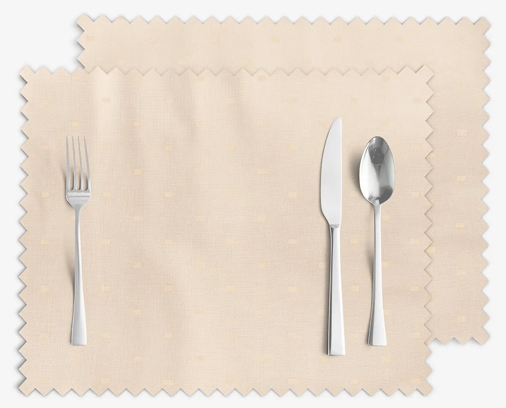 Goldea sviatočné prestieranie na stôl teflónové - šampaň s lesklými obdĺžnikmi - sada 2ks 30 x 40 cm
