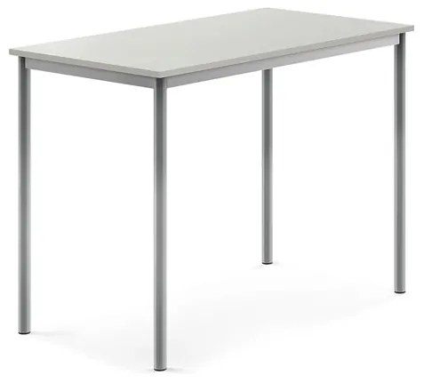 Stôl SONITUS, 1200x700x900 mm, HPL - šedá, strieborná