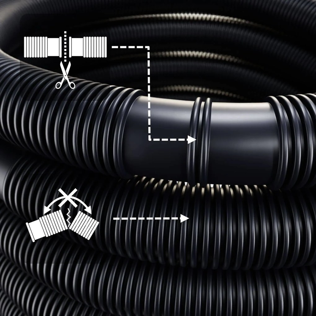 InternetovaZahrada Bazénová hadica Ø38 mm x 6 m - čierna