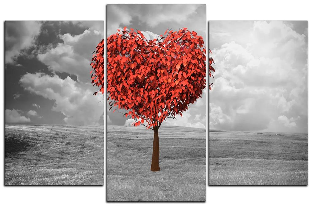 Obraz na plátne - Srdce v tvare stromu 1106C (135x90 cm)
