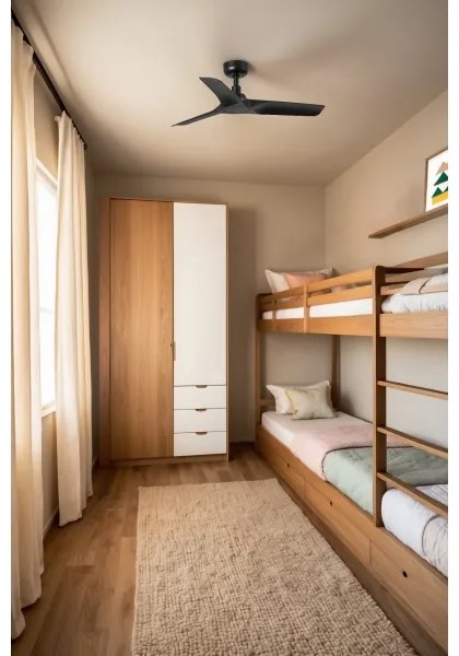 FARO 33825WT - Stropný ventilátor HEY S čierna pr. 90 cm WT + diaľkové ovládanie