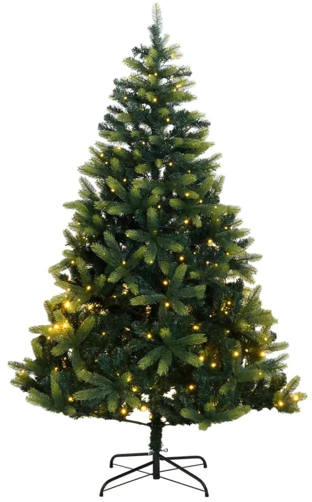 Umelý výklopný vianočný stromček s 300 LED 240 cm 3210346