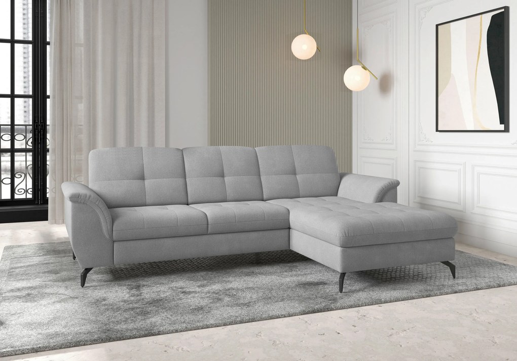 XXXLutz ROHOVÁ SEDAČKA, textil, sivá Sit & More - Sedačky - 000144013349