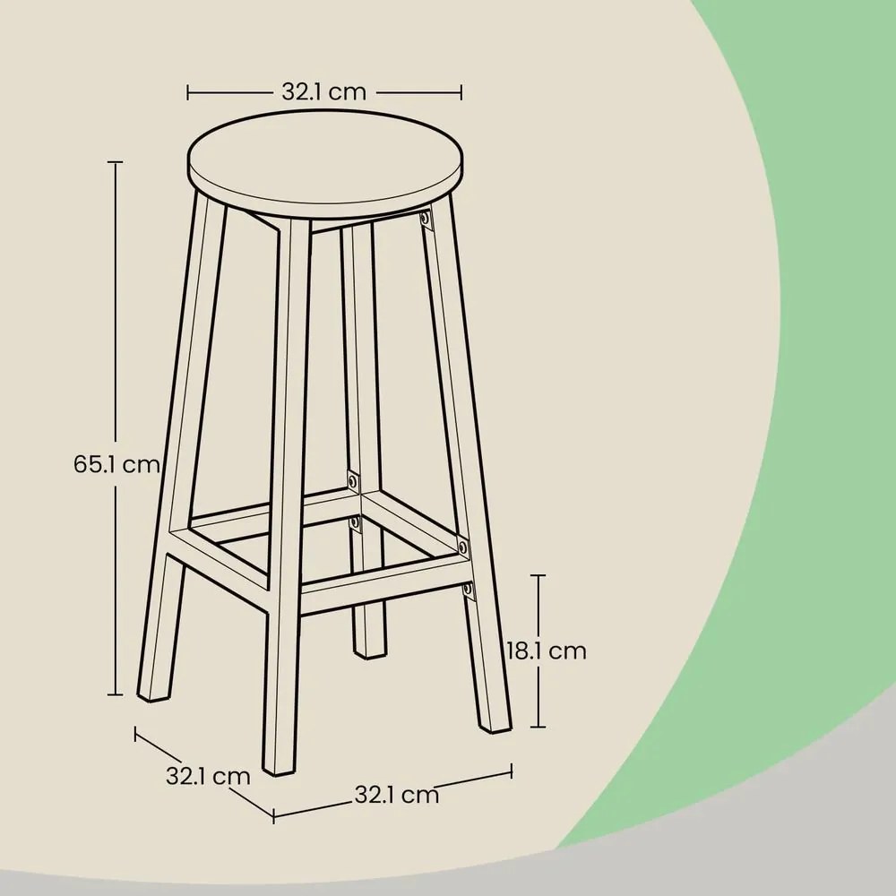 VASAGLE Sada barových stoličiek – 2 ks LBC032B01