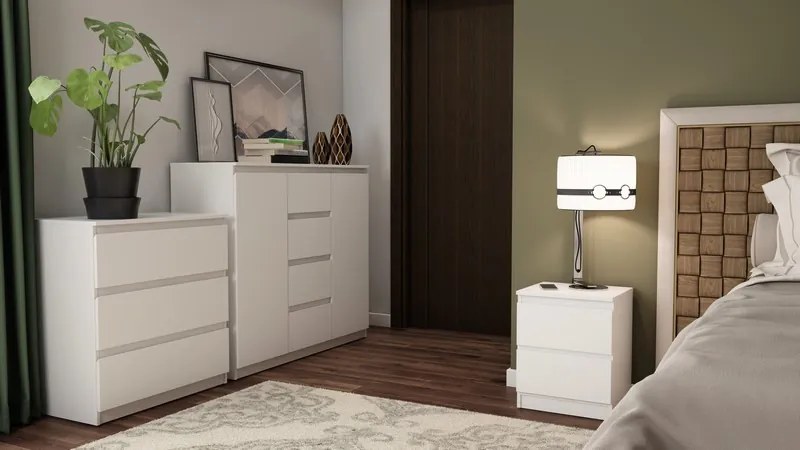 Skrinka/nočný stolík Carlos 402S, bílá