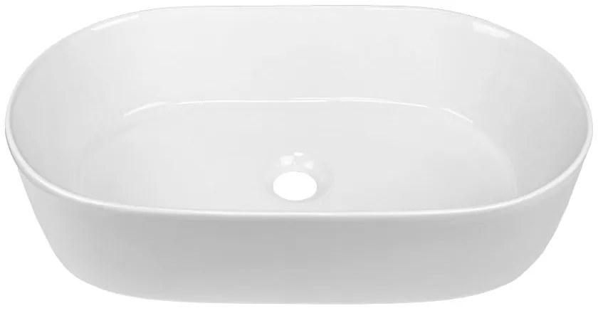 Mereo Mereo, umývadlo na dosku bez prepadu, 530x315x135 mm, okrúhle, keramické, MER-UC533214O