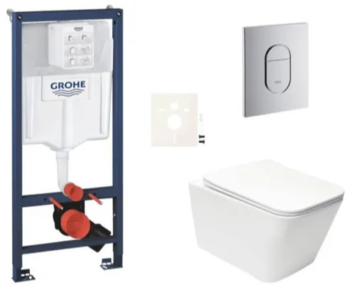 Závesný wc set do ľahkých stien / predstenová montáž SAT Infinitio SIKOGRSIN12A, 1 ks