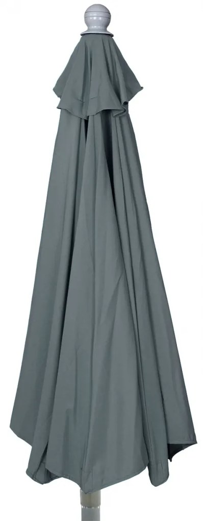 Slnečník polkruh Parla - polyester/hliník - 270cm antracit so stojanom