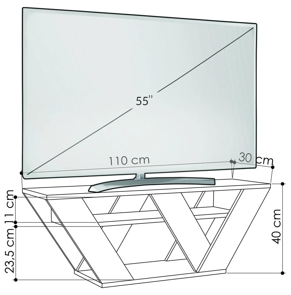 Televizní stolek Pipralla 110 cm dub přírodní