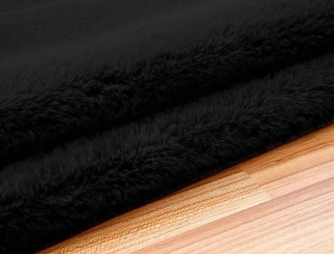 Protišmykový koberec RABBIT čierny kruh