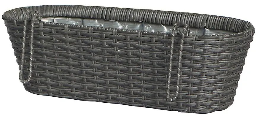 Balkónový kvetináč ratan 9111 15x19x50 cm