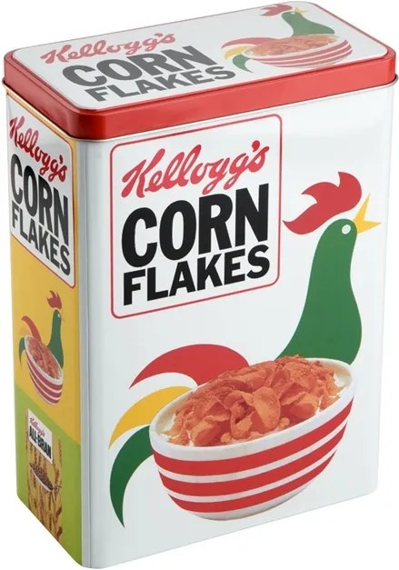 Plechová dóza Cornflakes, 17,6 x 9,6 x 24,7 cm