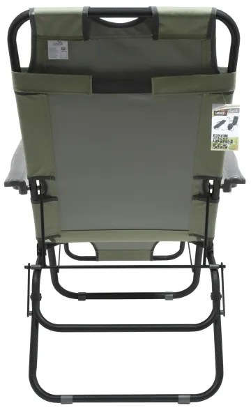 Skladacie polohovateľné kreslo zelená/čierna