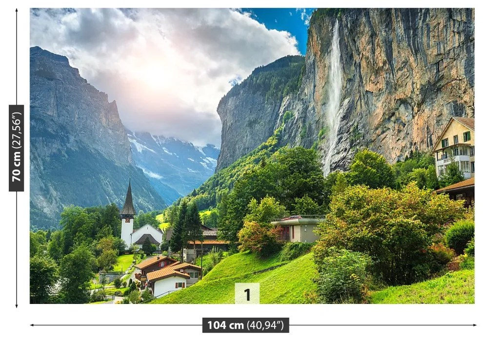 Fototapeta Vliesová Alpské dediny 104x70 cm