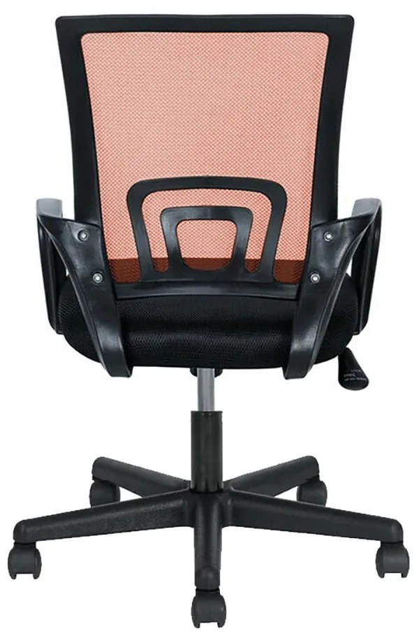 Kancelárska otočná stolička s podrúčkami v rôznych farbách, oranžová