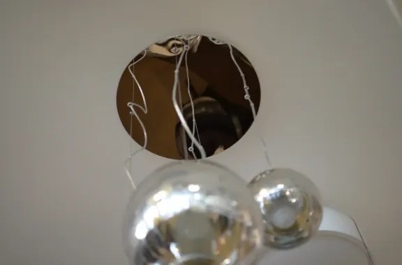 Industriálny luster Silver Ball 4