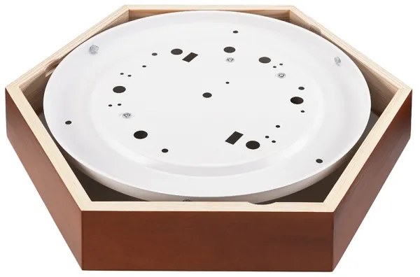 Stropné svietidlo HEX 2xE27/60W/230V pr. 43 cm borovica hnedá