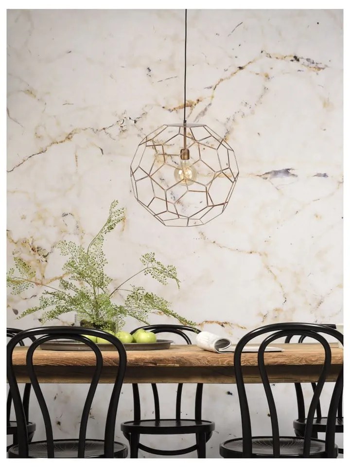 Hnedé závesné svietidlo s kovovým tienidlom ø 34 cm Marrakesh – it's about RoMi