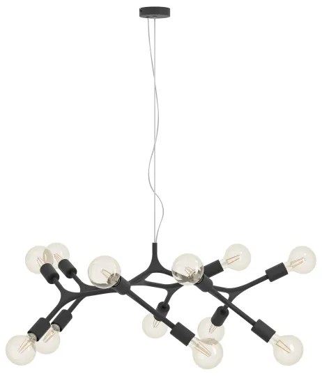 Eglo 98347 - Luster na lanku BOCADELLA 12xE27/60W/230V