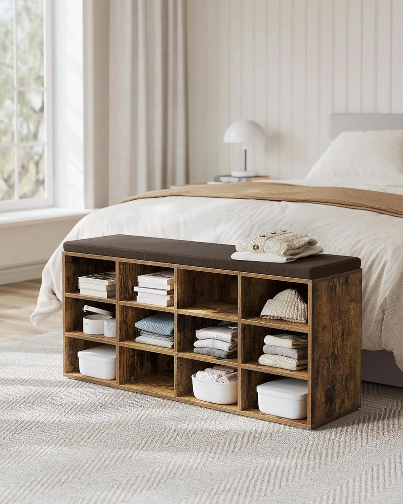 Botník Vasagle Endersen 104 cm hnedý/čierny