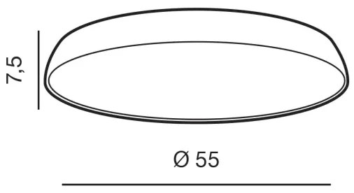 LED stropné svietidlo Cortona 55 3000K biele