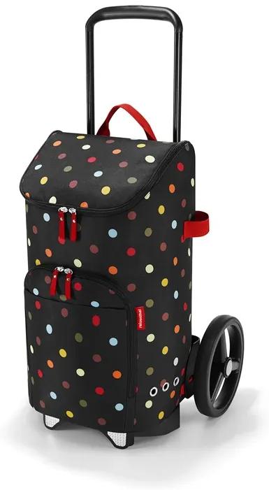 Taška CITYCRUISER dots (bez vozíka) z polyesteru 34x60x24 cm v čiernej farbe s bodkami, Reisenthel