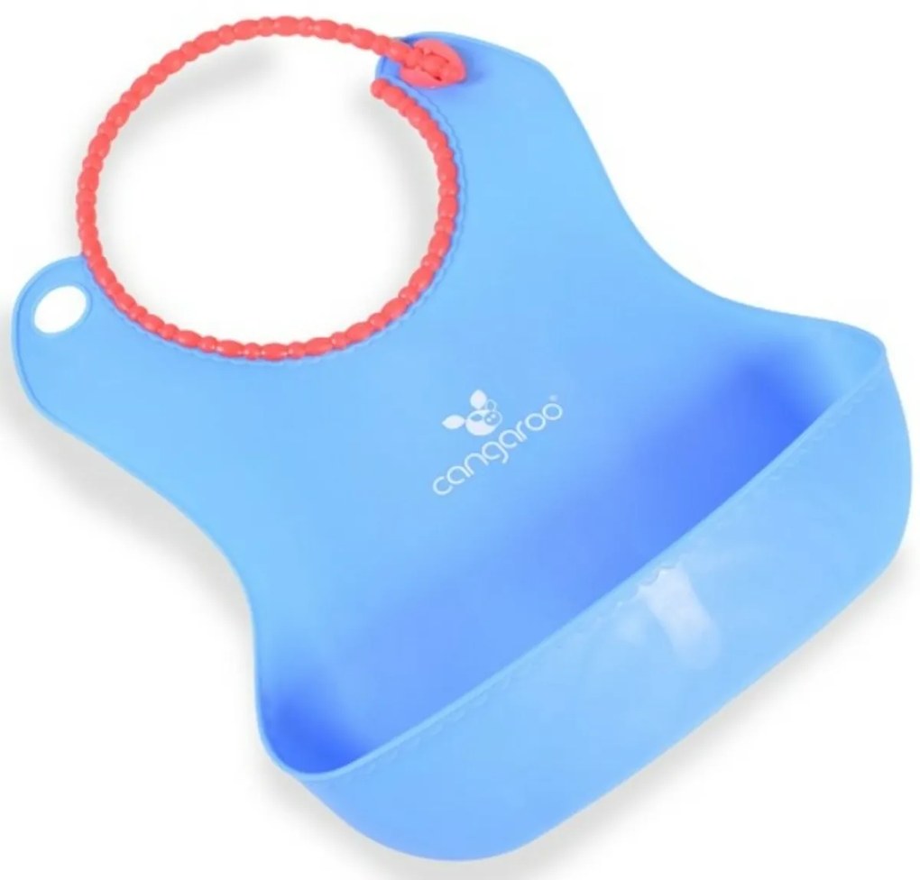 Cangoroo Silikonový podbradník Baby Bib Am Am - modrý