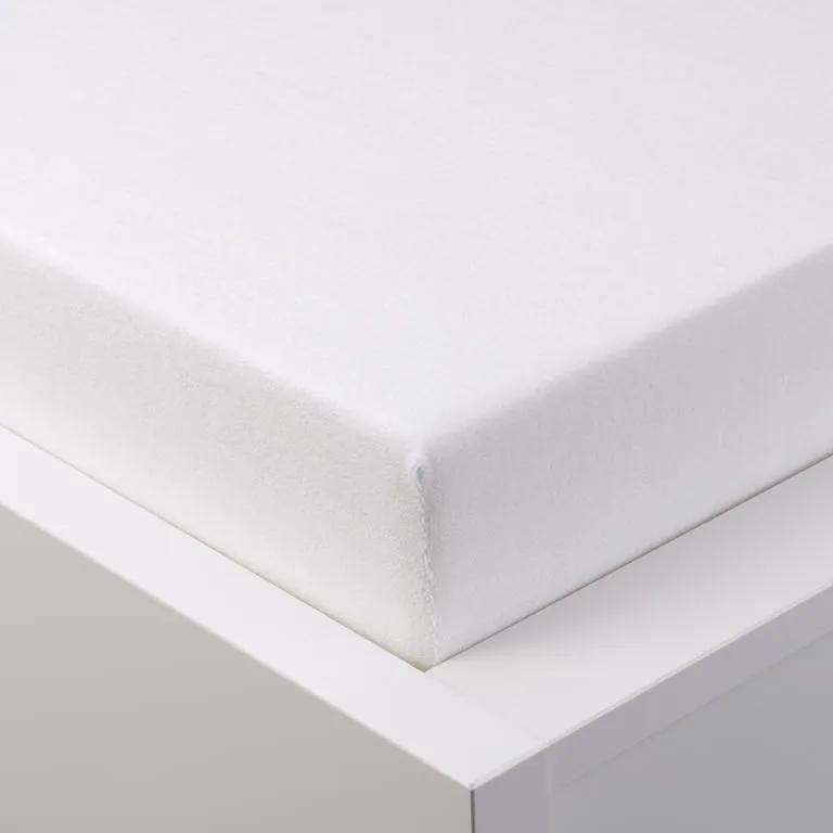 Napínacia plachta na posteľ froté EXCLUSIVE biela dvojlôžko