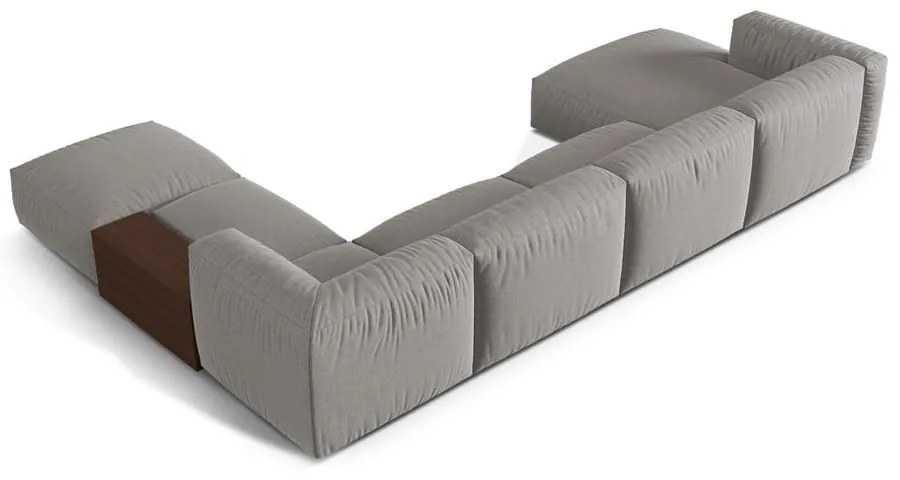 Svetlosivá modulárna rohová pohovka (pravý roh/do tvaru "U") Martina – Micadoni Home