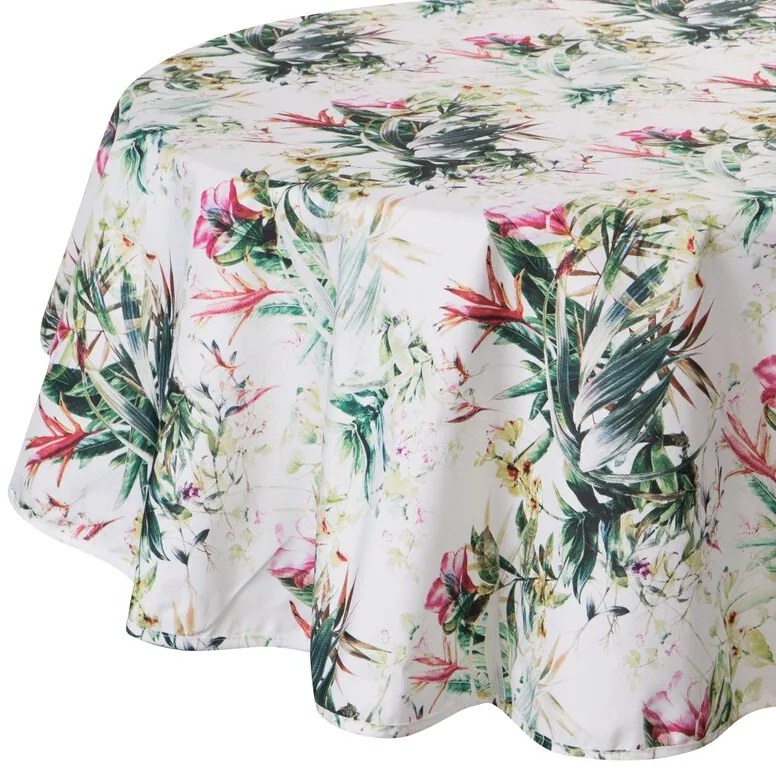 Dekorstudio Vodeodolný okrúhly obrus GARDEN 31E - biely 150 cm