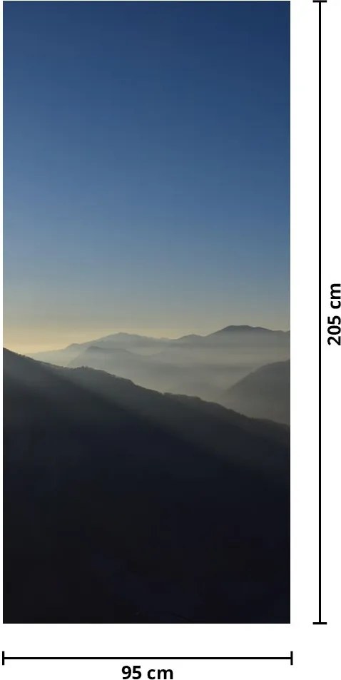 Fototapeta na dvere - Nad vrcholkami hôr (95x205cm)