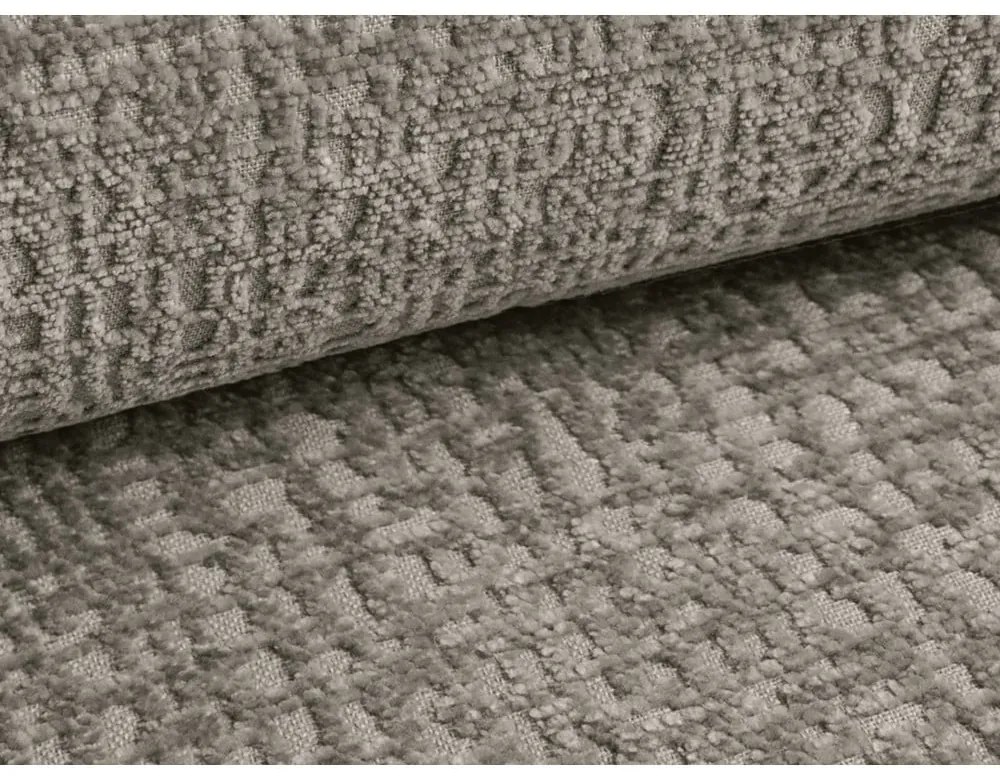 Čalúnená dvojlôžková posteľ taupe s úložným priestorom s roštom 180x200 cm Noho – Makamii