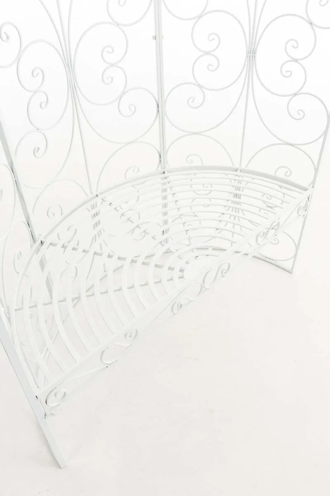 Oblúk na ruže Rosie s lavičkami - Biela