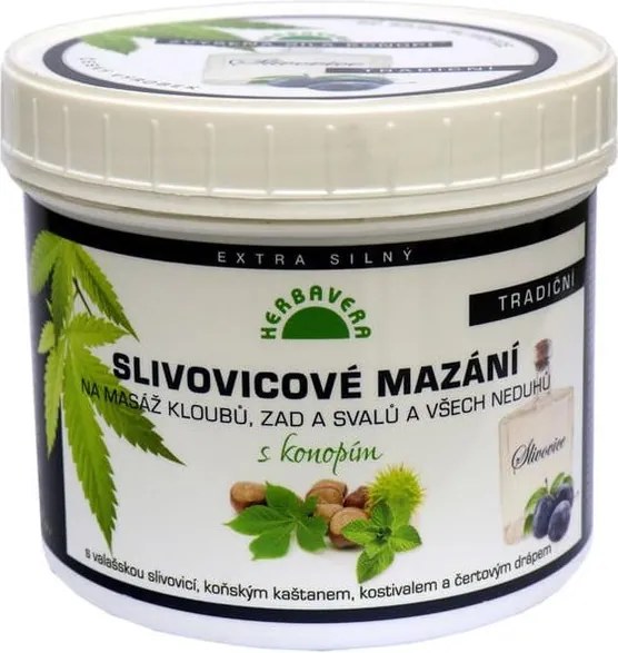 Slivovicové mazanie s konopou 500 ml